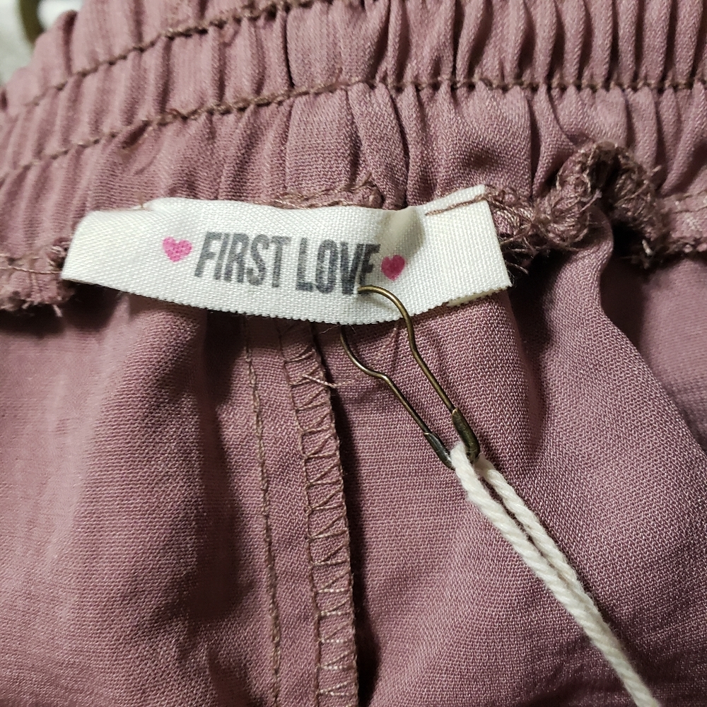 First Love NWT Sz L Overlay Dress Shorts MaxiSkirt - Picture 8 of 10